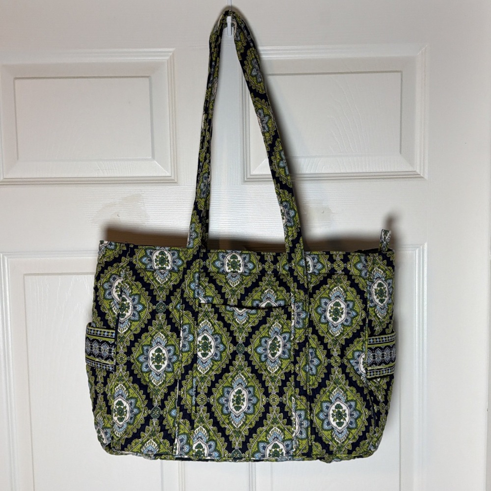Vera Bradley Large Tote Cambridge Retired Print 2007 Made in USA